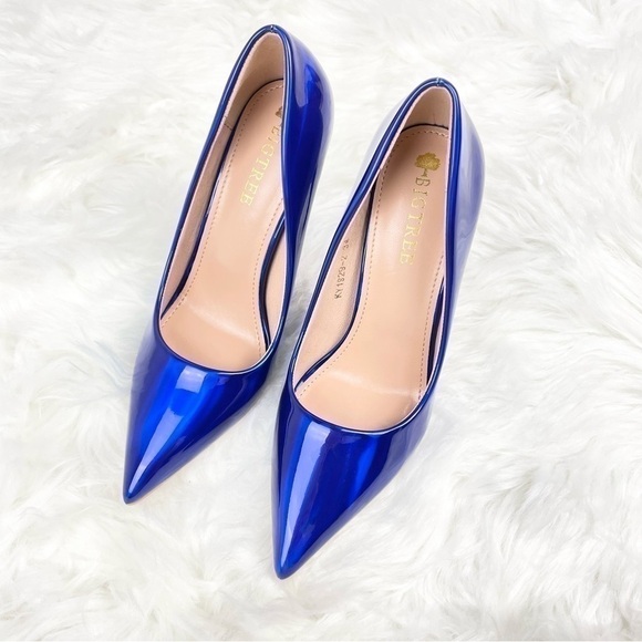 Bigtree Holographic Blue High Heel Pumps Size 34 - Picture 5 of 8